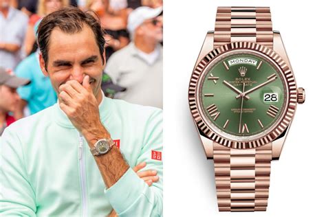 federer us open 2019 rolex leather watch